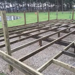 Scampston holiday lodges decking